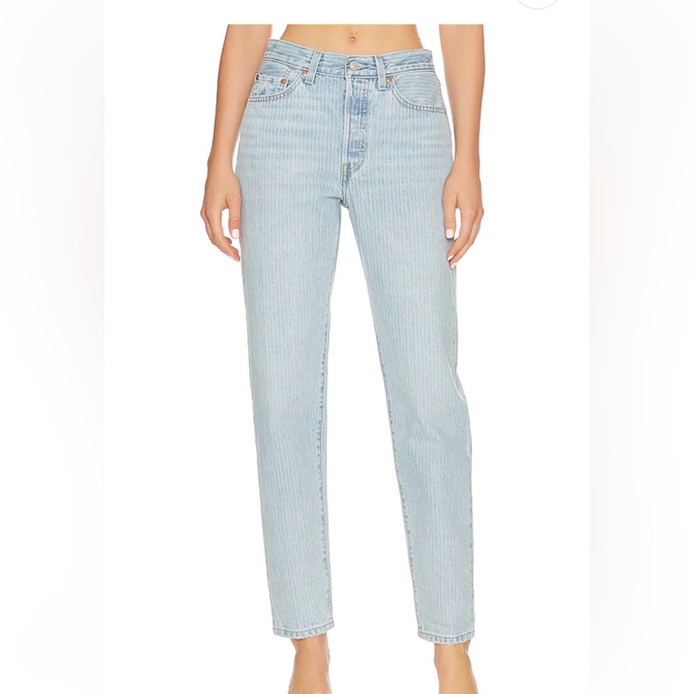 1970S LEVIS 501 HIGH WAIST PINSTRIPE BUTTON FLY JEANS